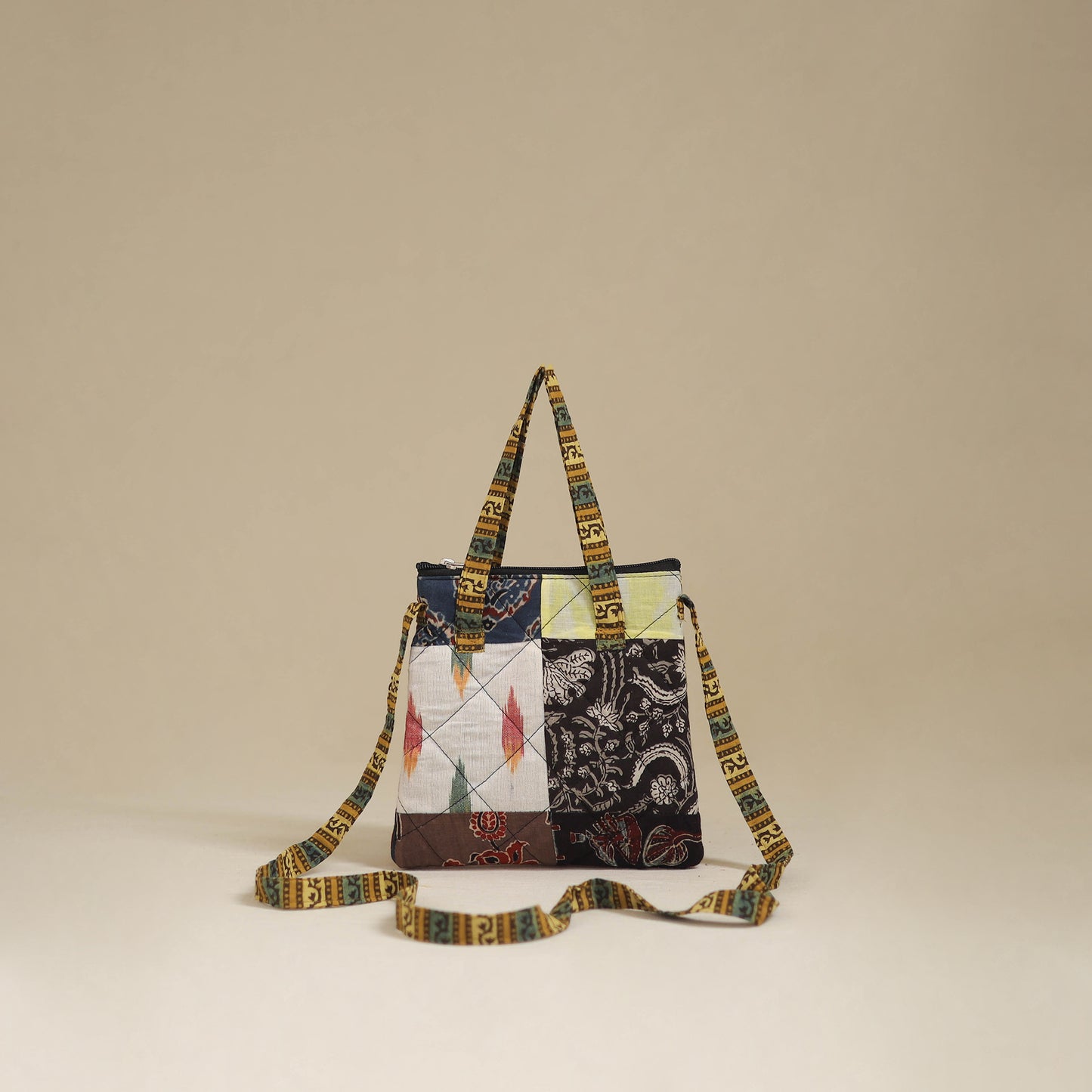 Handmade Quilted Patchwork Sling Bag 02
