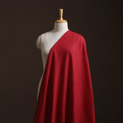 Red - Prewashed Slub Cotton Plain Fabric 43