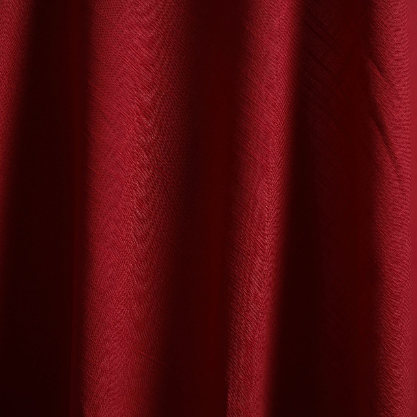 Red - Prewashed Slub Cotton Plain Fabric 43