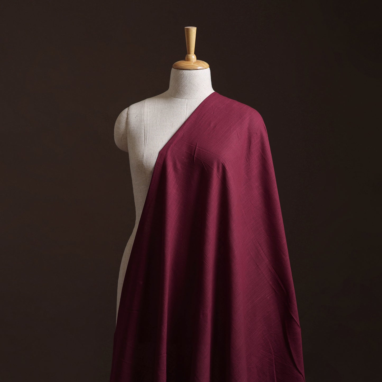 Purple - Prewashed Slub Cotton Plain Fabric 44