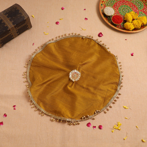 Handcrafted Lace Bead Work Pooja Thali Cover 21