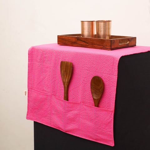 Handmade Fridge Top Cover with Multiple Pockets 201