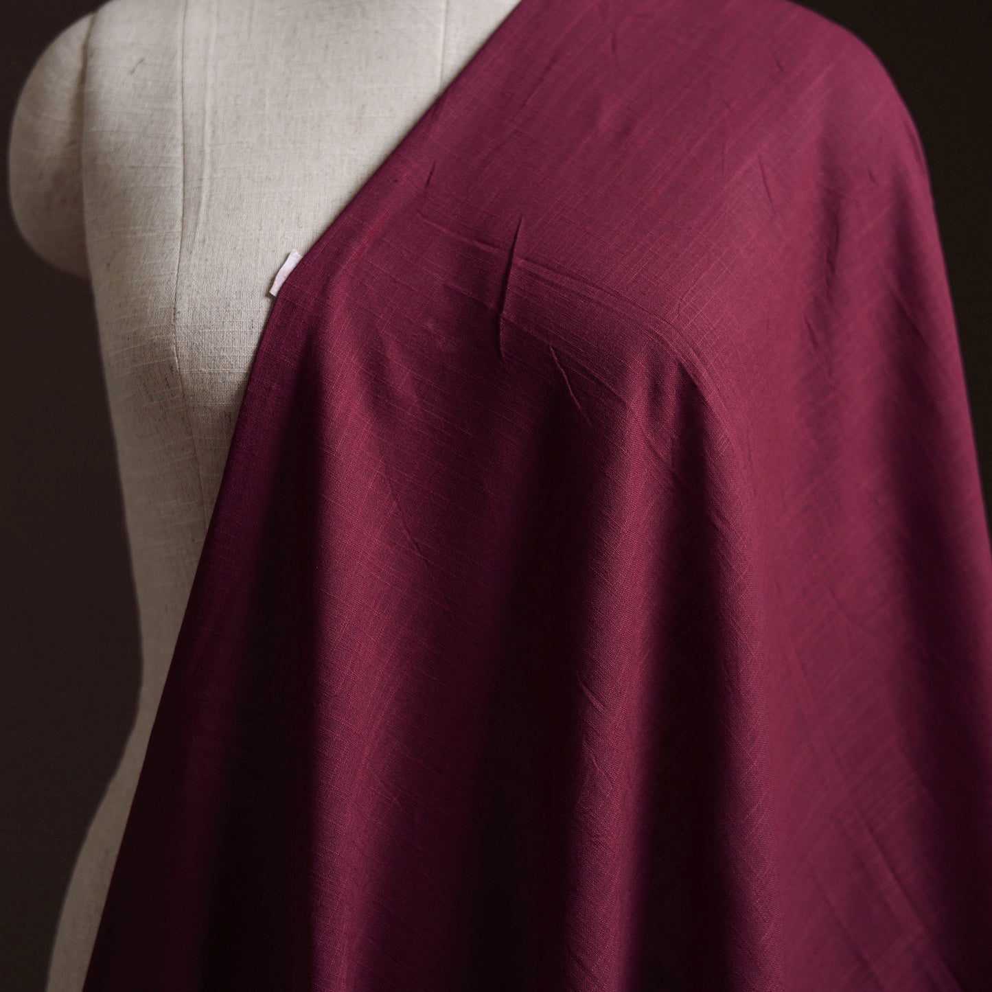 Purple - Prewashed Slub Cotton Plain Fabric 44