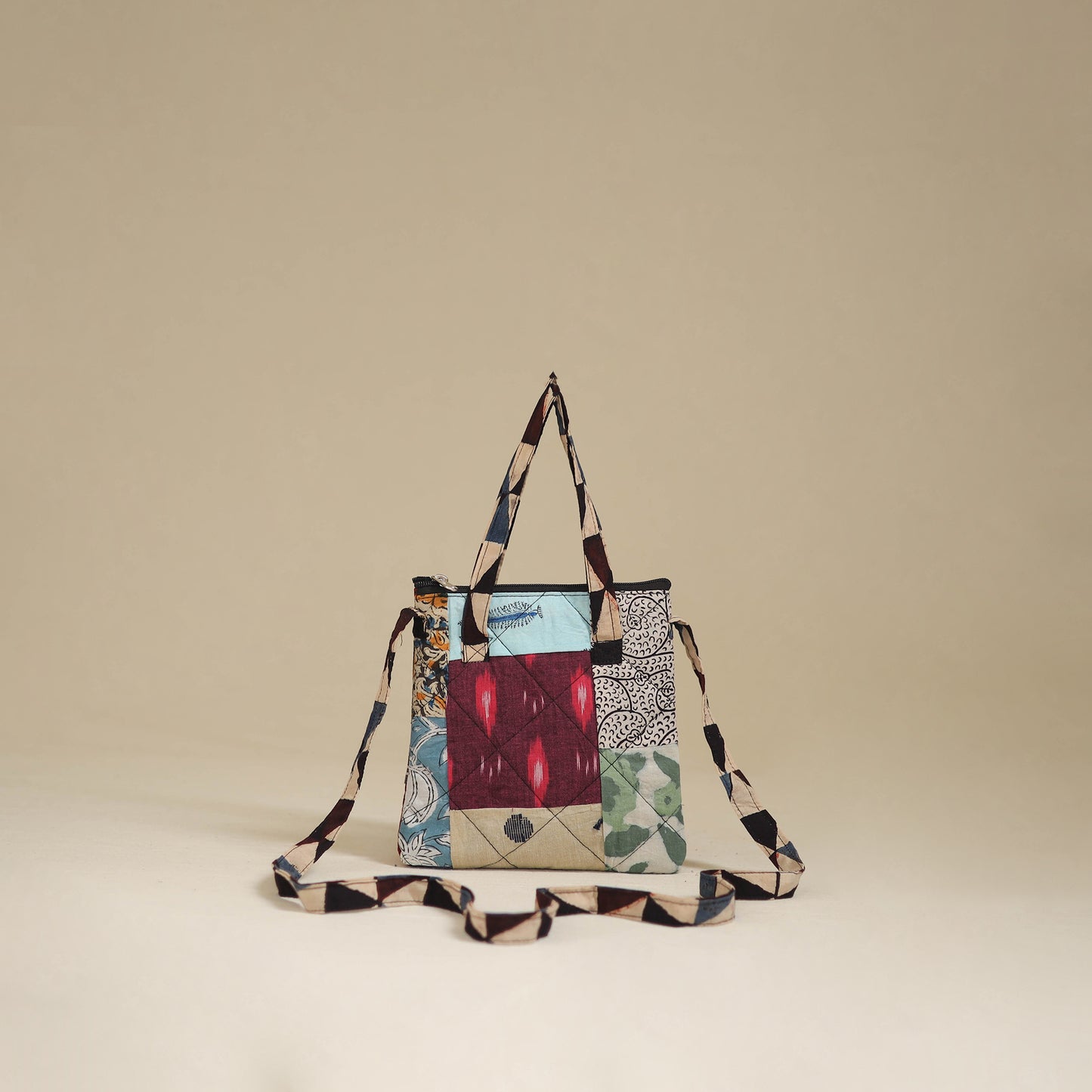 Handmade Quilted Patchwork Sling Bag 04