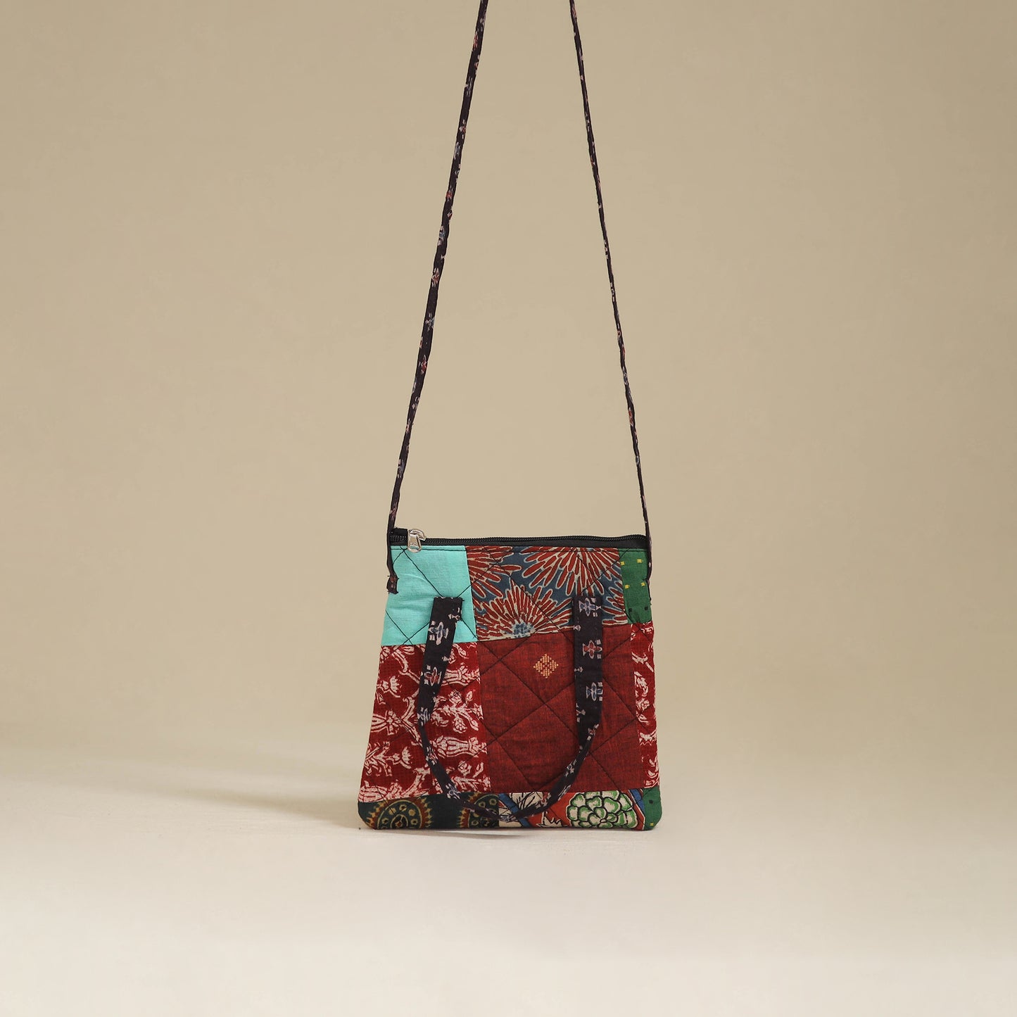 Handmade Quilted Patchwork Sling Bag 05