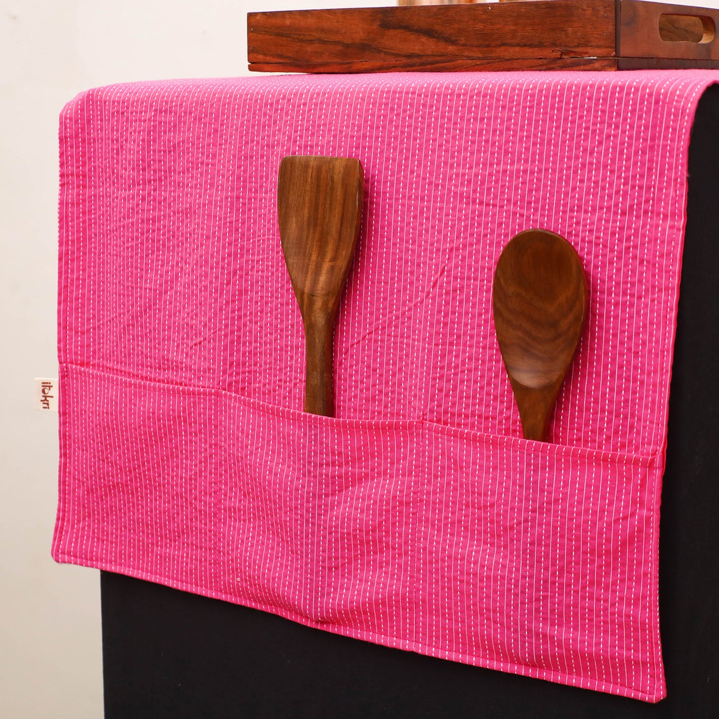 Handmade Fridge Top Cover with Multiple Pockets 201