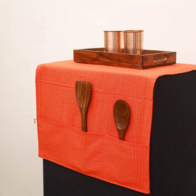 Handmade Fridge Top Cover with Multiple Pockets 202