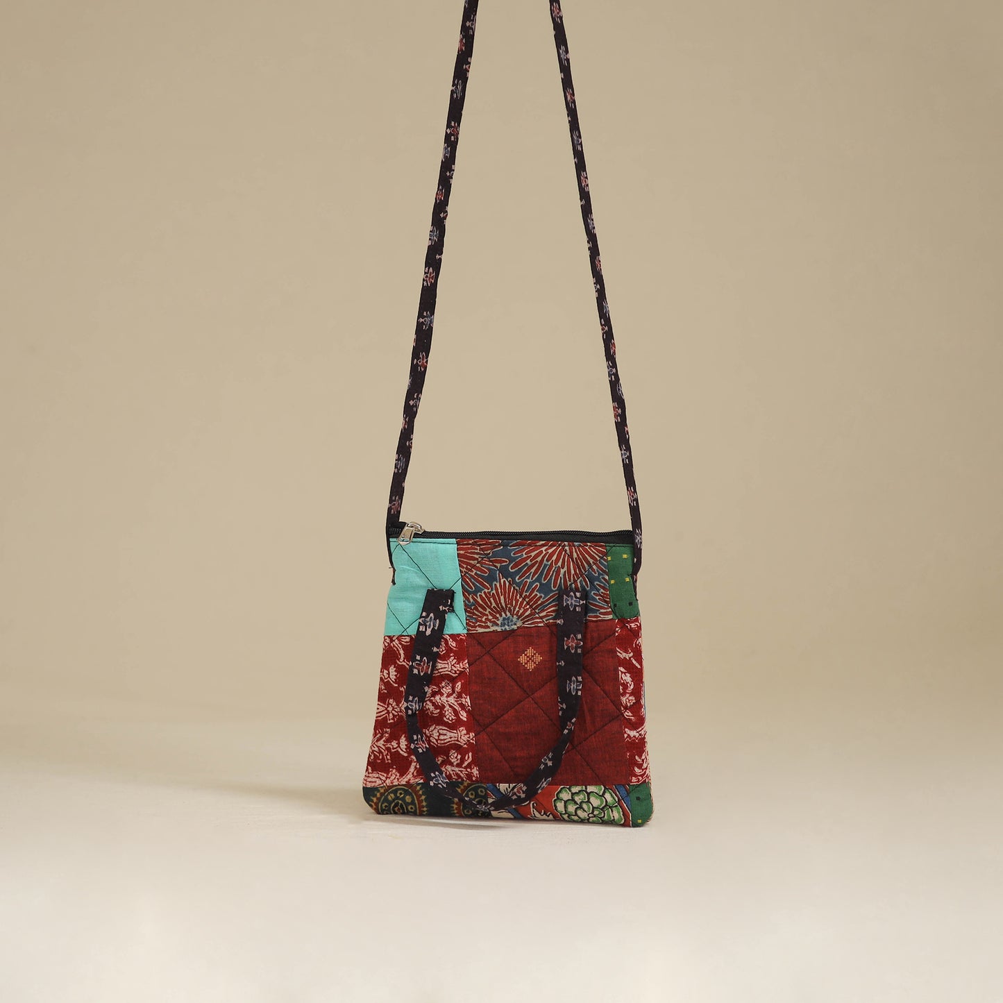 Handmade Quilted Patchwork Sling Bag 05