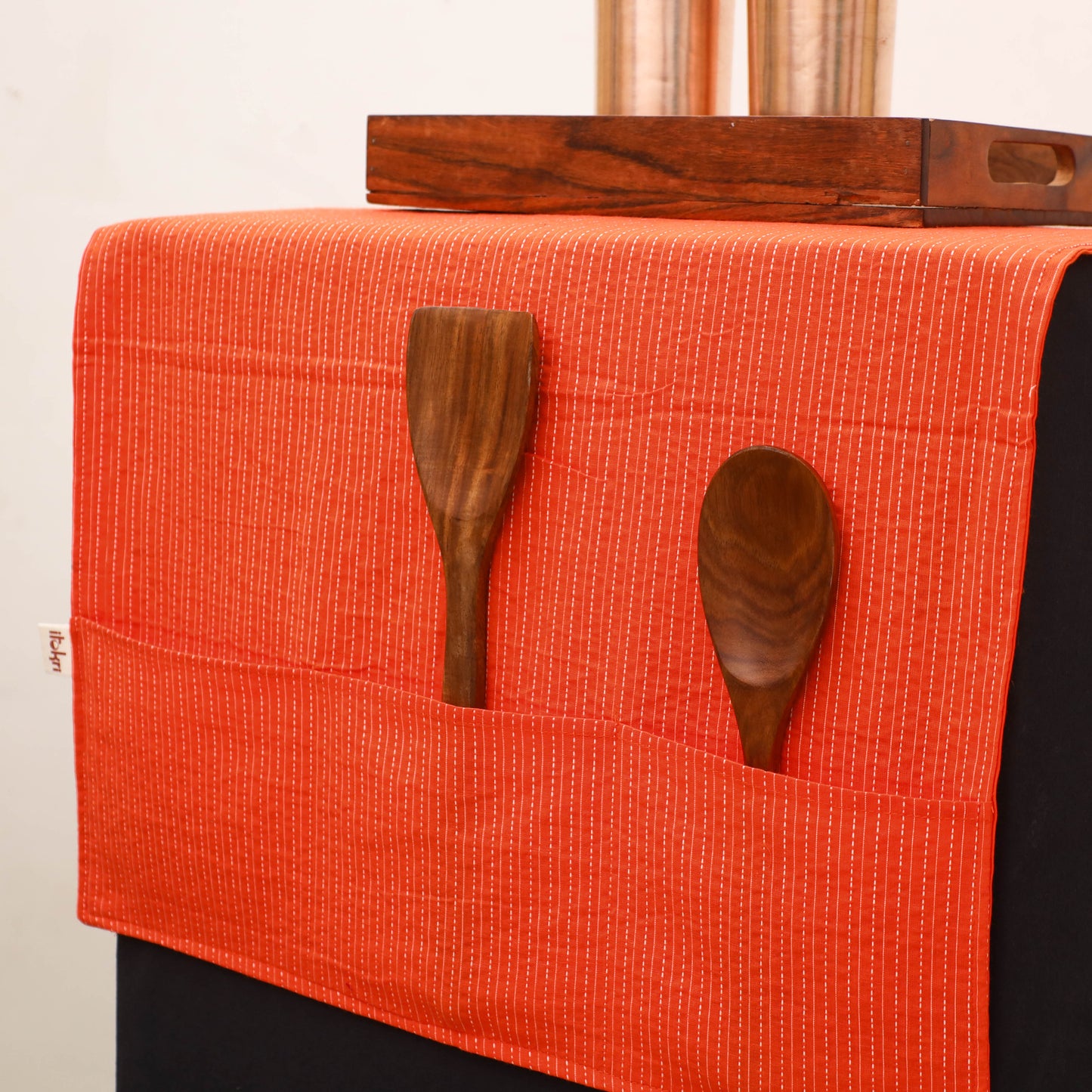 Handmade Fridge Top Cover with Multiple Pockets 202
