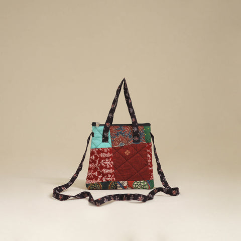 Multicolor - Handmade Quilted Patchwork Sling Bag 05