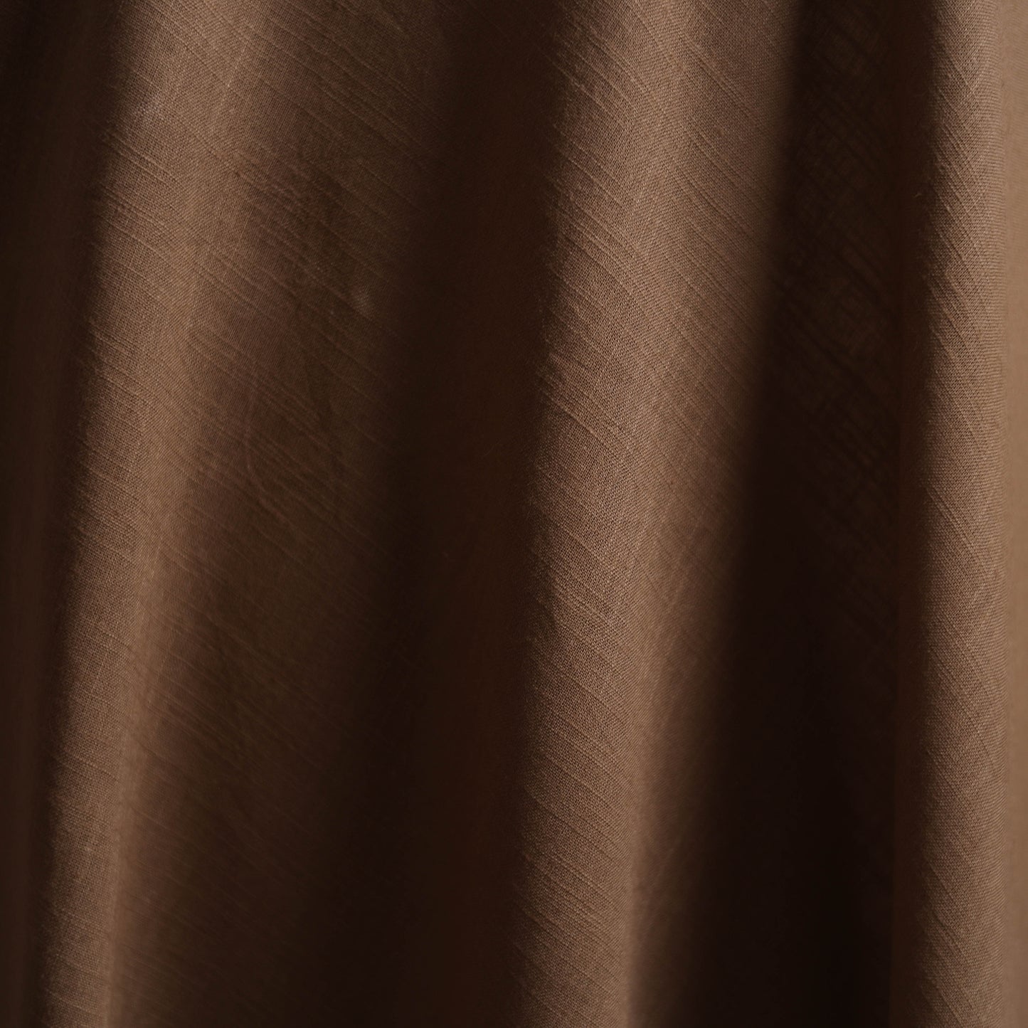 Brown - Prewashed Slub Cotton Plain Fabric 45