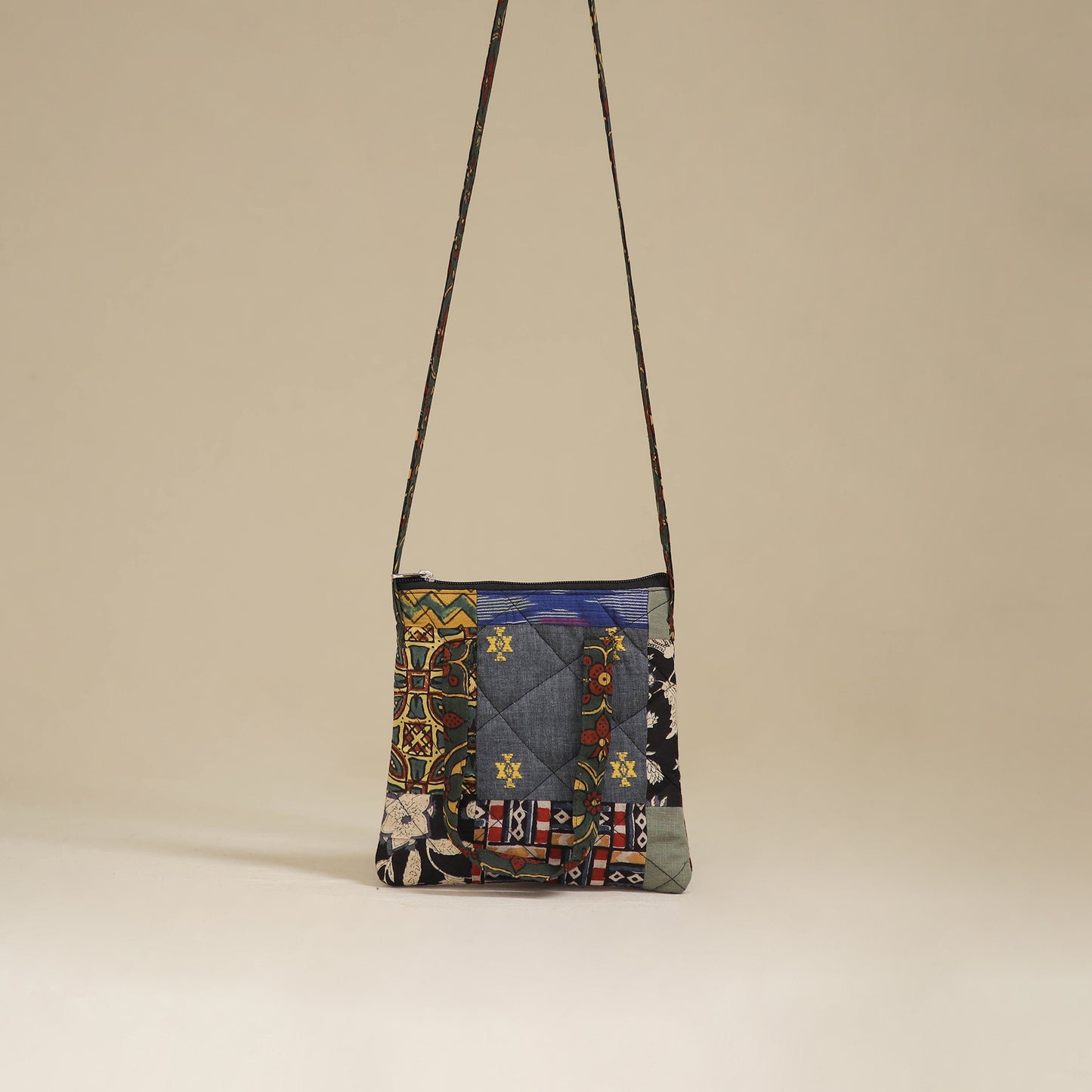 Handmade Quilted Patchwork Sling Bag 06