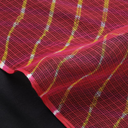 Red - Leheriya Tie-Dye Kota Doria Cotton Fabric 59