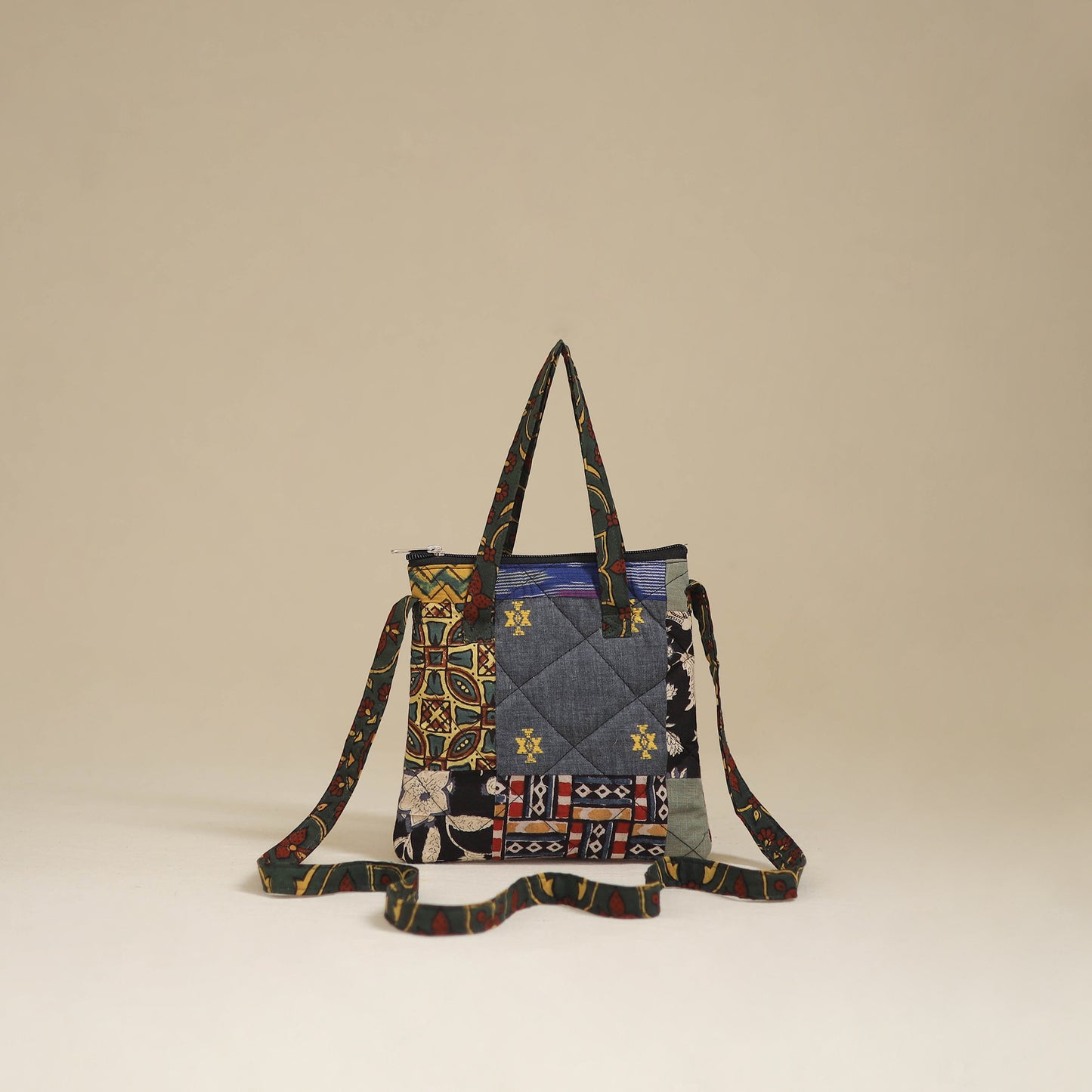 Handmade Quilted Patchwork Sling Bag 06