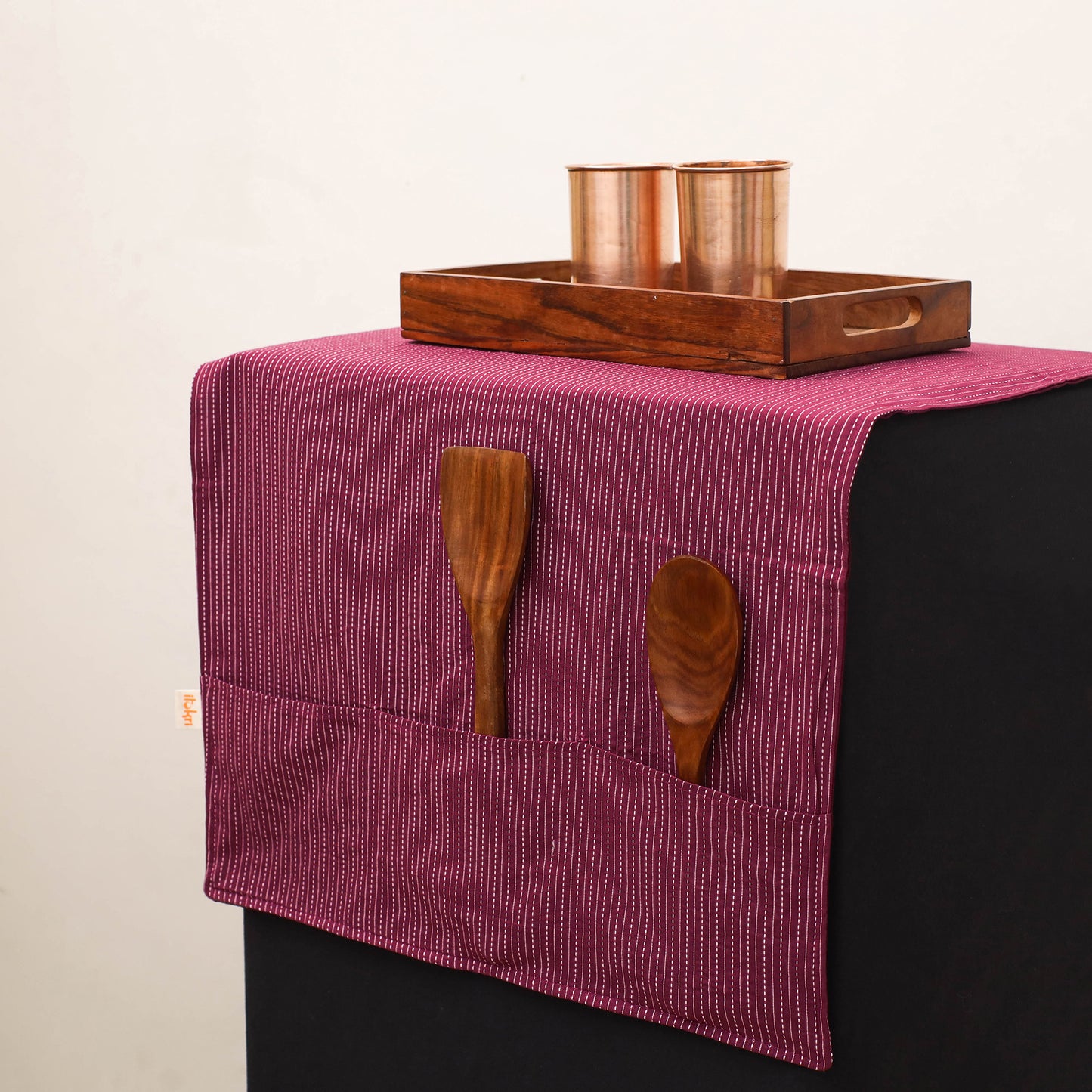 Handmade Fridge Top Cover with Multiple Pockets 207