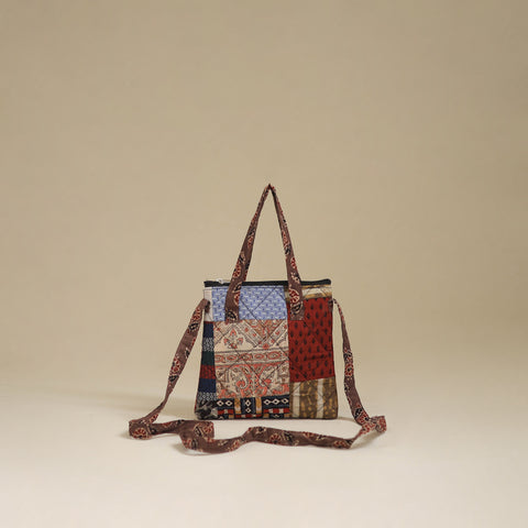 Multicolor - Handmade Quilted Patchwork Sling Bag 08