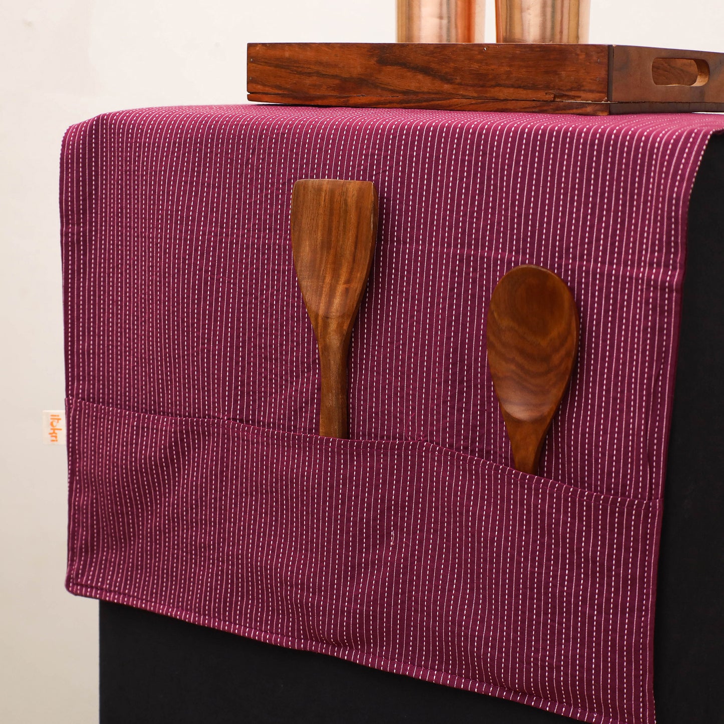 Handmade Fridge Top Cover with Multiple Pockets 207