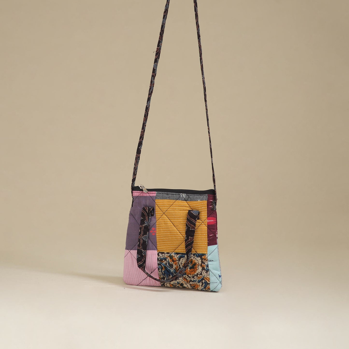 Handmade Quilted Patchwork Sling Bag 09