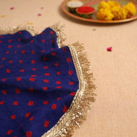 Handcrafted Lace Sequin Work Pooja Thali Cover 33