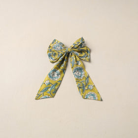 Yellow Handmade Fabric Bow Hair Clip