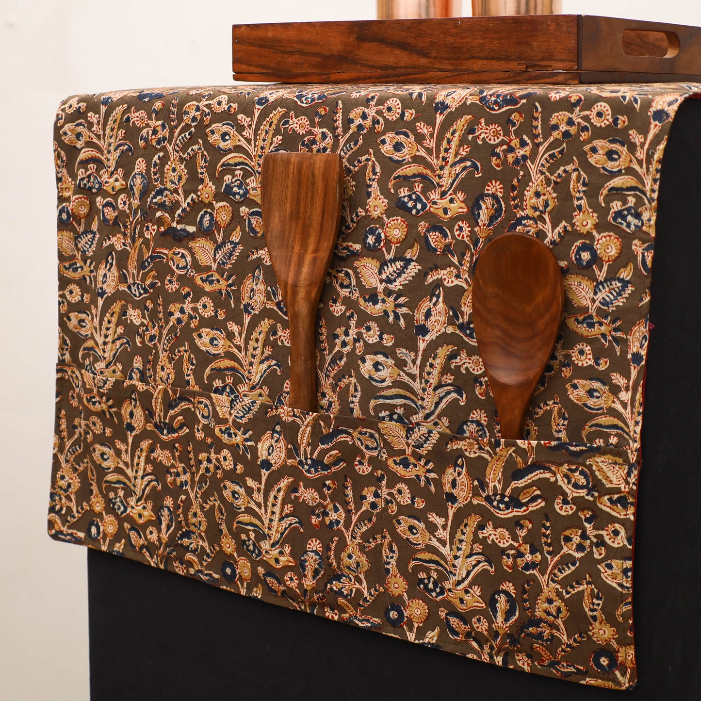 Handmade Fridge Top Cover with Multiple Pockets 209