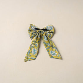 Yellow Handmade Fabric Bow Hair Clip
