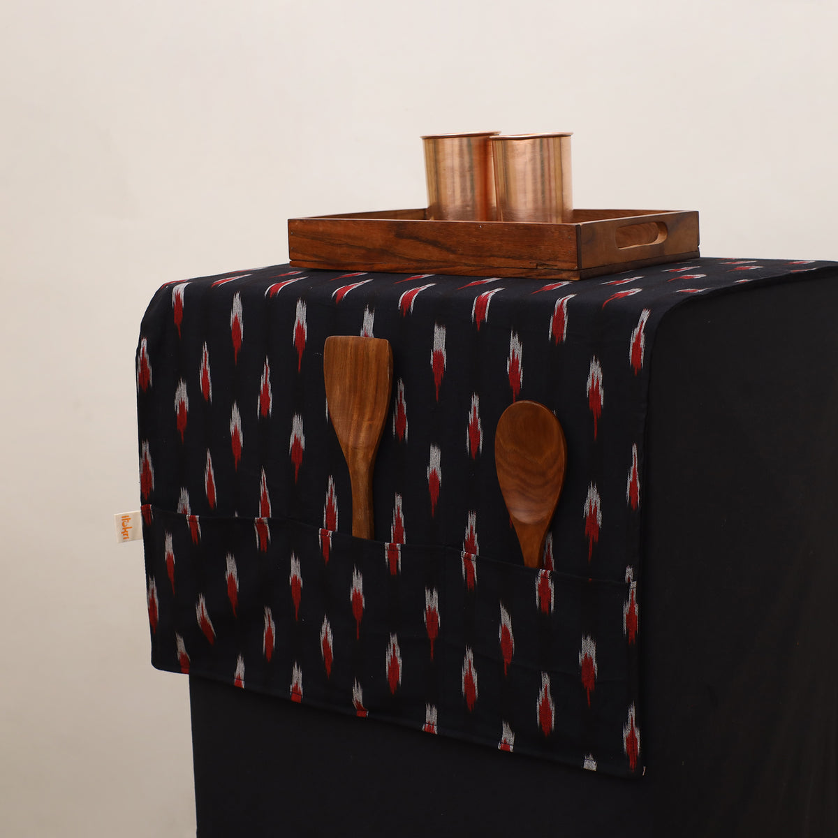 Handmade Fridge Top Cover with Multiple Pockets 48