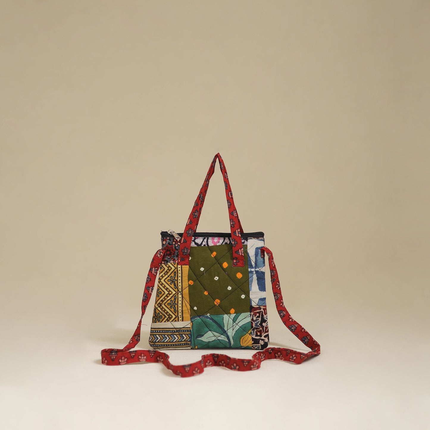 Handmade Quilted Patchwork Sling Bag 10