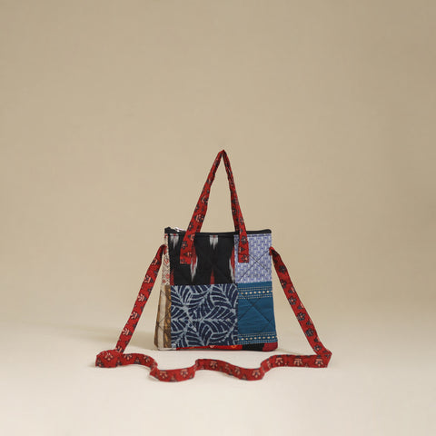 Multicolor - Handmade Quilted Patchwork Sling Bag 11