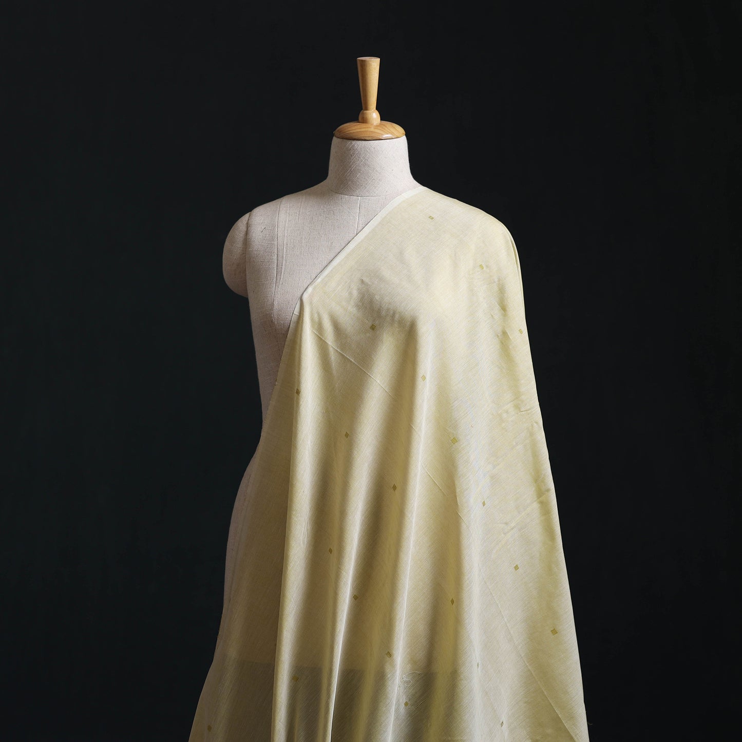 Handloom Thread Buti Mercerised Cotton Chanderi Fabric 01
