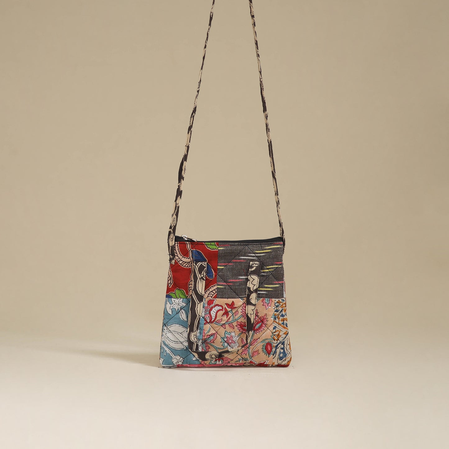 Handmade Quilted Patchwork Sling Bag 13