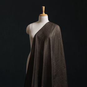 Brown - Handloom Thread Buti Mercerised Cotton Chanderi Fabric 05