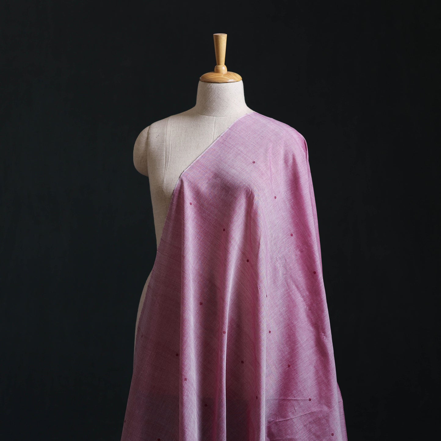 Handloom Thread Buti Mercerised Cotton Chanderi Fabric 09