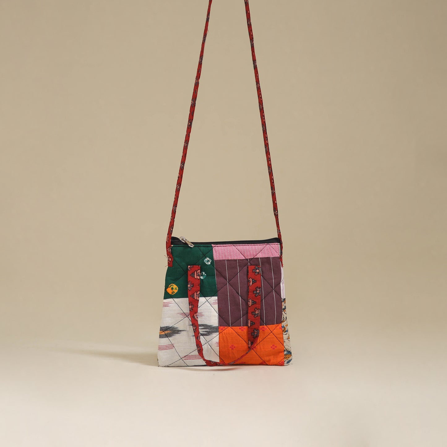 Handmade Quilted Patchwork Sling Bag 15