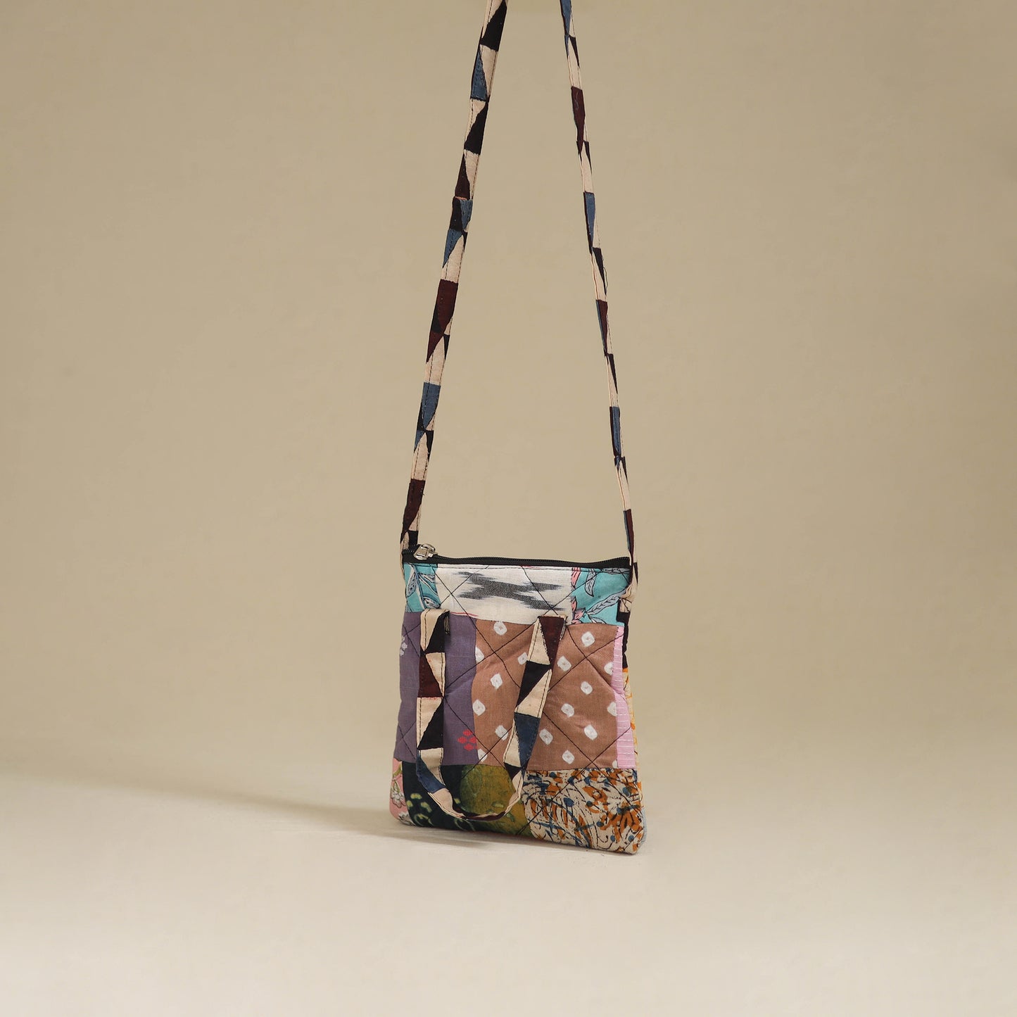 Handmade Quilted Patchwork Sling Bag 16