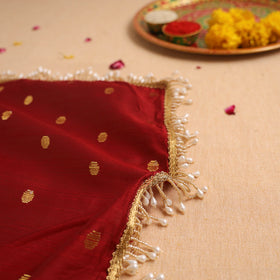 Handcrafted Lace Bead Work Pooja Thali Cover 05