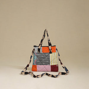 Multicolor - Handmade Quilted Patchwork Sling Bag 17