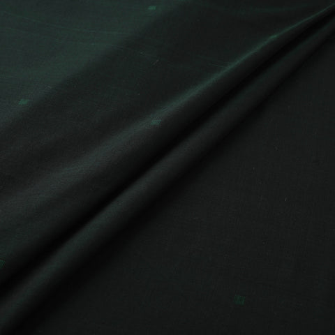 Green - Handloom Thread Buti Mercerised Cotton Chanderi Fabric 08