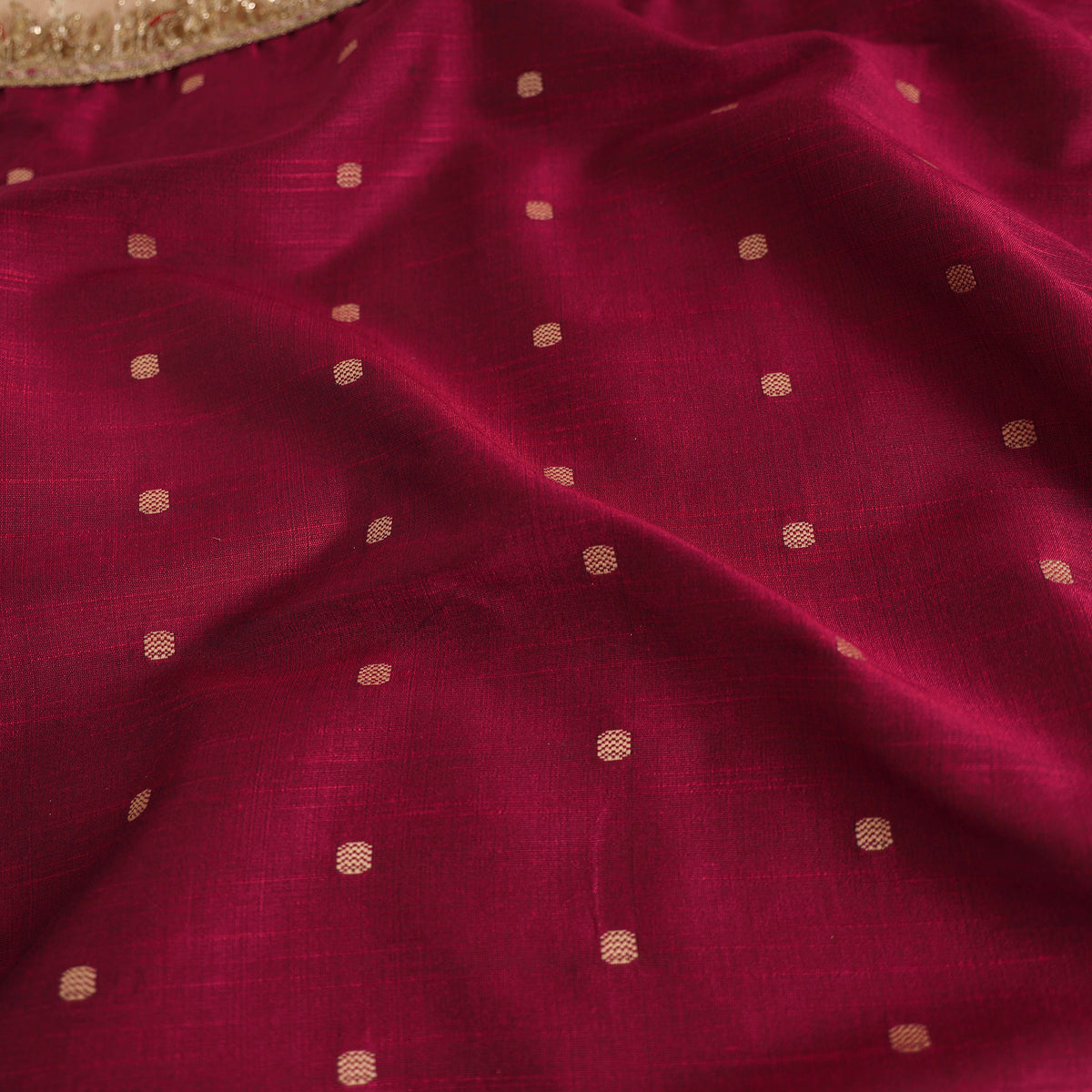 Handcrafted Lace Sequin Work Pooja Thali Cover 07