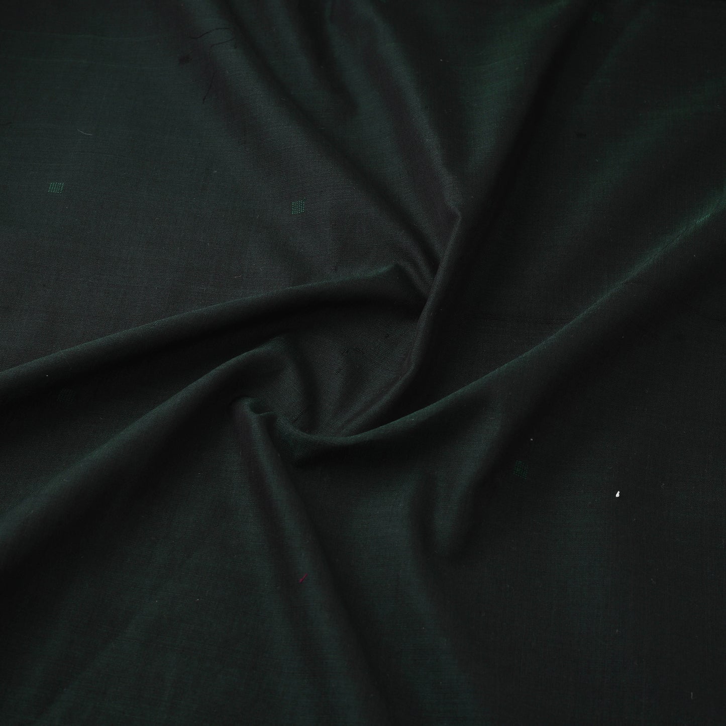 Green - Handloom Thread Buti Mercerised Cotton Chanderi Fabric 08