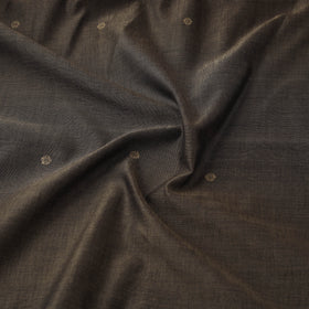 Brown - Handloom Thread Buti Mercerised Cotton Chanderi Fabric 05