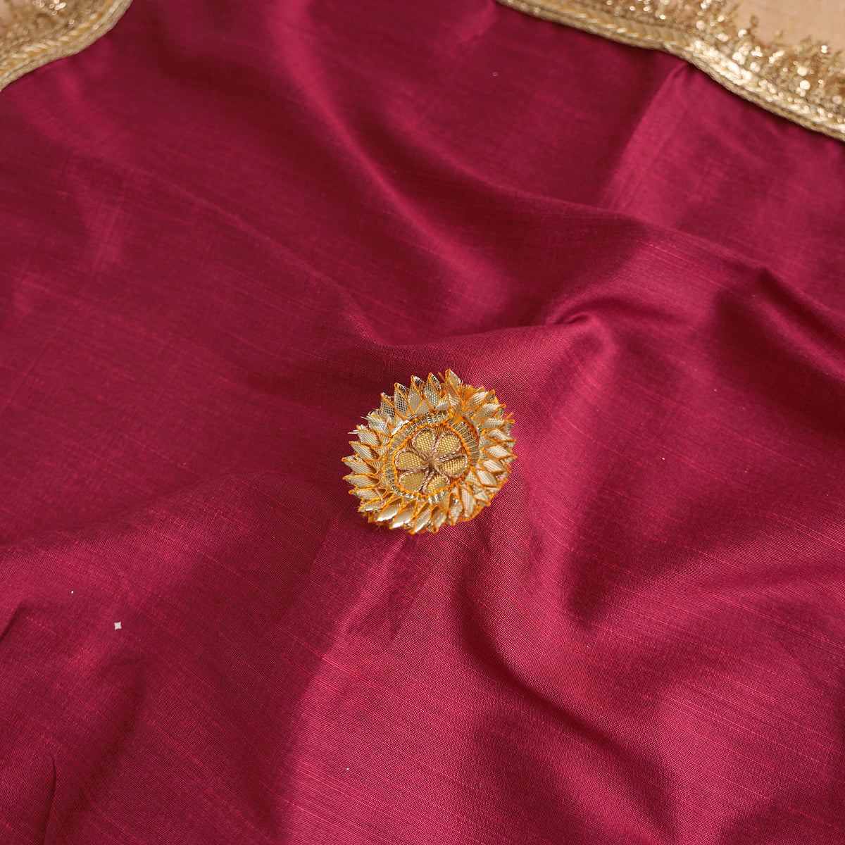 Pink - Handcrafted Lace Sequin Work Pooja Thali Cover 13