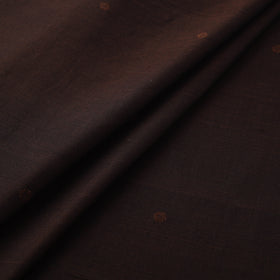 Brown - Handloom Thread Buti Mercerised Cotton Chanderi Fabric 04