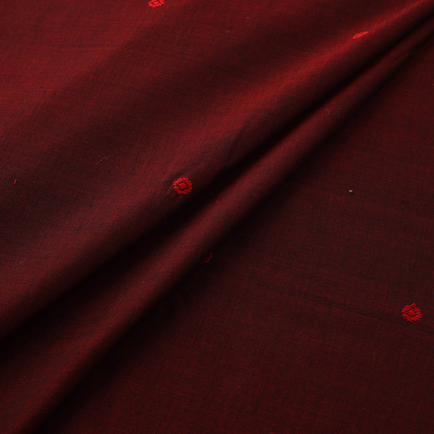 Handloom Thread Buti Mercerised Cotton Chanderi Fabric 03