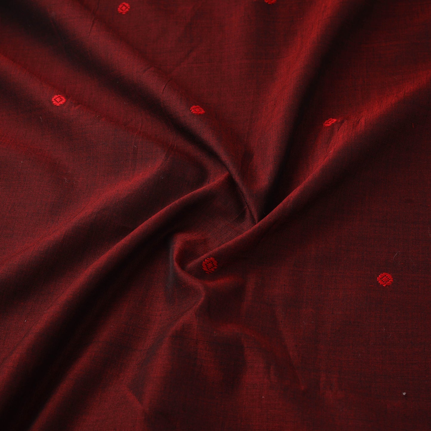 Handloom Thread Buti Mercerised Cotton Chanderi Fabric 03