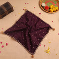 Handcrafted Lace Gota Work Pooja Thali Cover 11