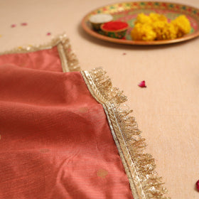 Handcrafted Lace Sequin Work Pooja Thali Cover 12