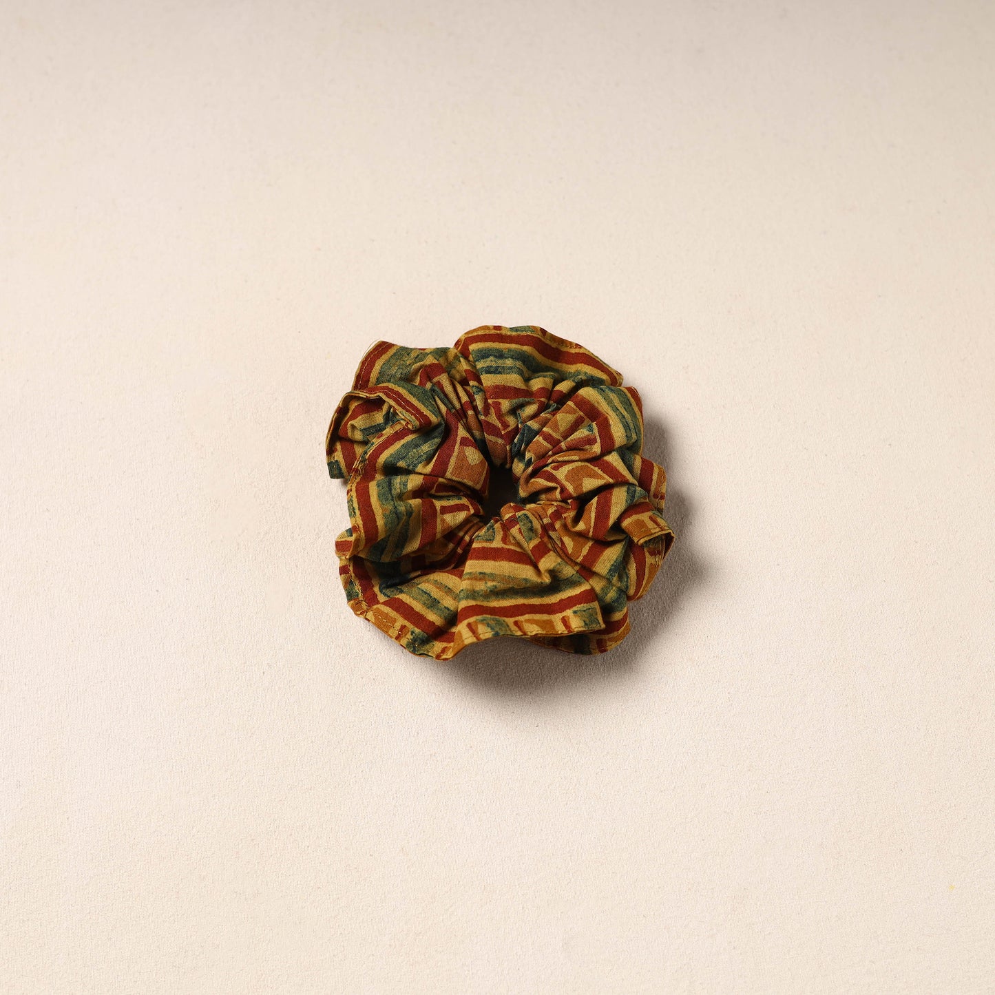 Yellow Handmade Cotton Elastic Rubber Band/Scrunchie