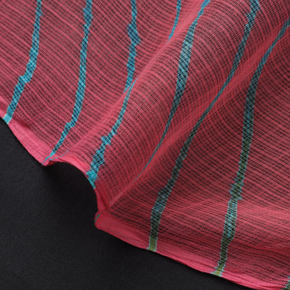 Pink - Leheriya Tie-Dye Kota Doria Cotton Fabric 11