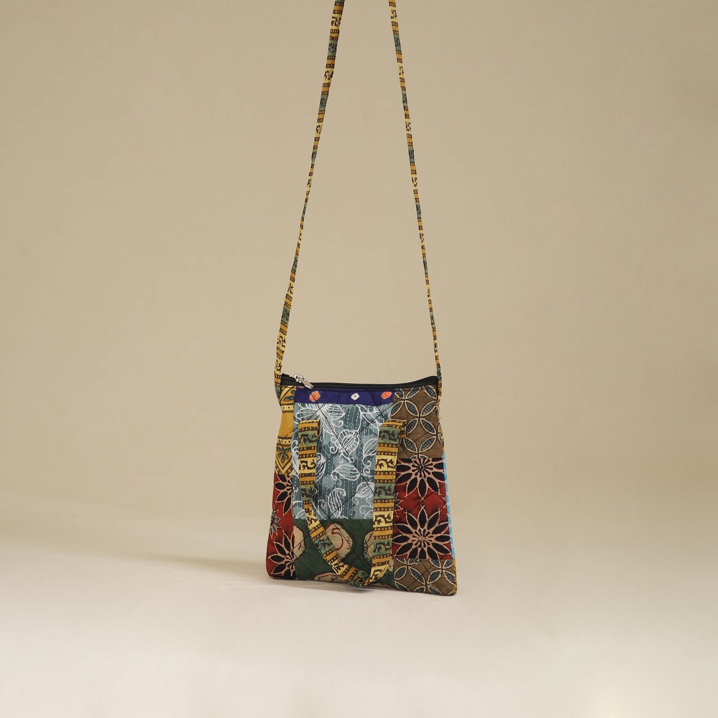 Handmade Quilted Patchwork Sling Bag 27
